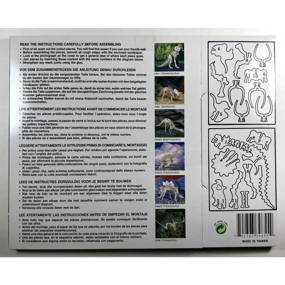 Journey to the Mesozoic Era with Triceratops 039655 3D Puzzle/Model Kit - vn